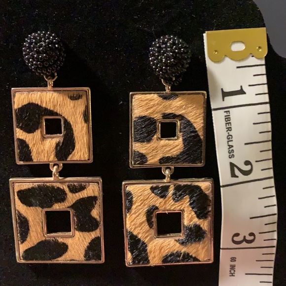 Francescas Leopard Post Earrings - Picture 5 of 5